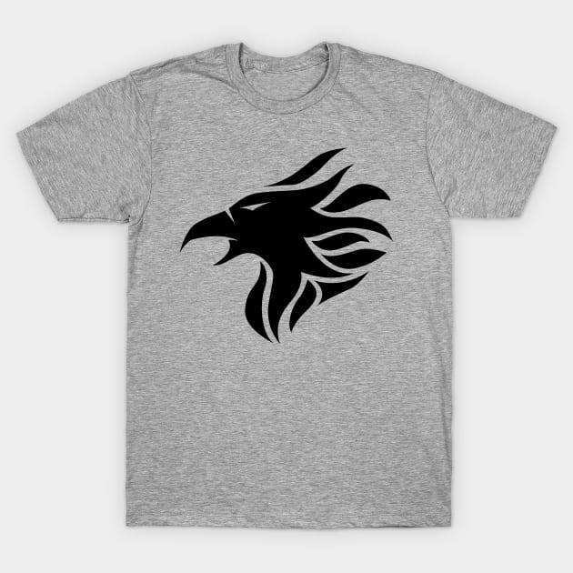 Hawk Icon in Black T-Shirt by graphicfire